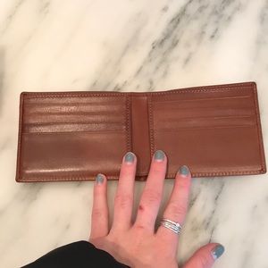 NWT Coach brown buffalo leather wallet